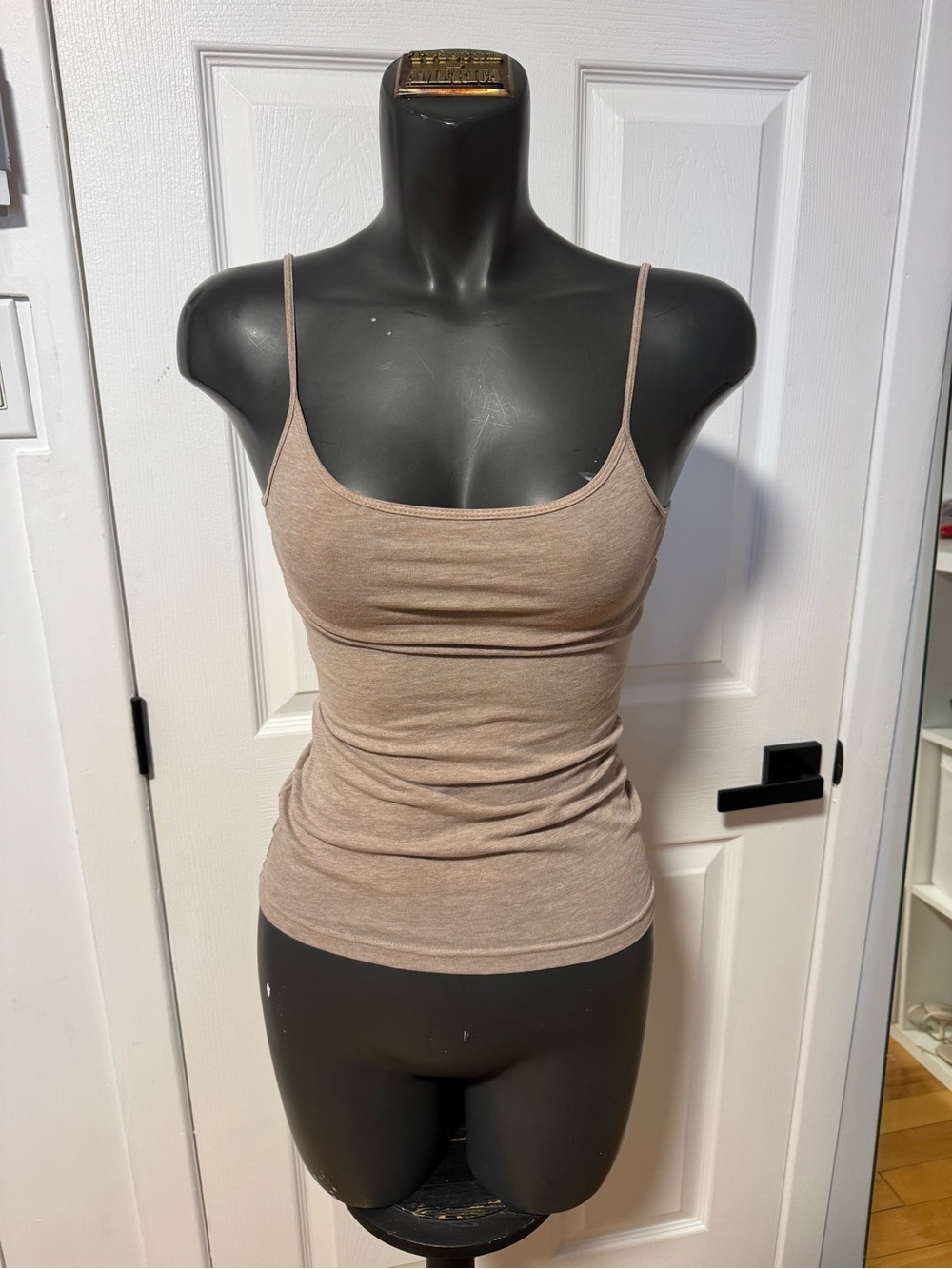 Women’s Spaghetti Strap Tank Top in Taupe